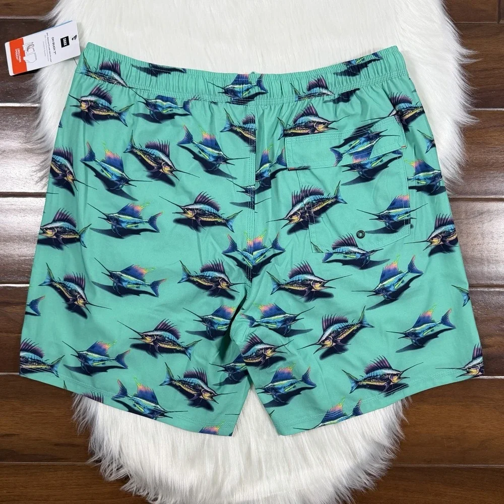 Saxx Men's Size XL‎ Fish Print Oh Buoy 2N1 Volley 7